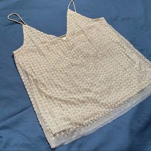 H&M beaded sequin camisole tank, pink